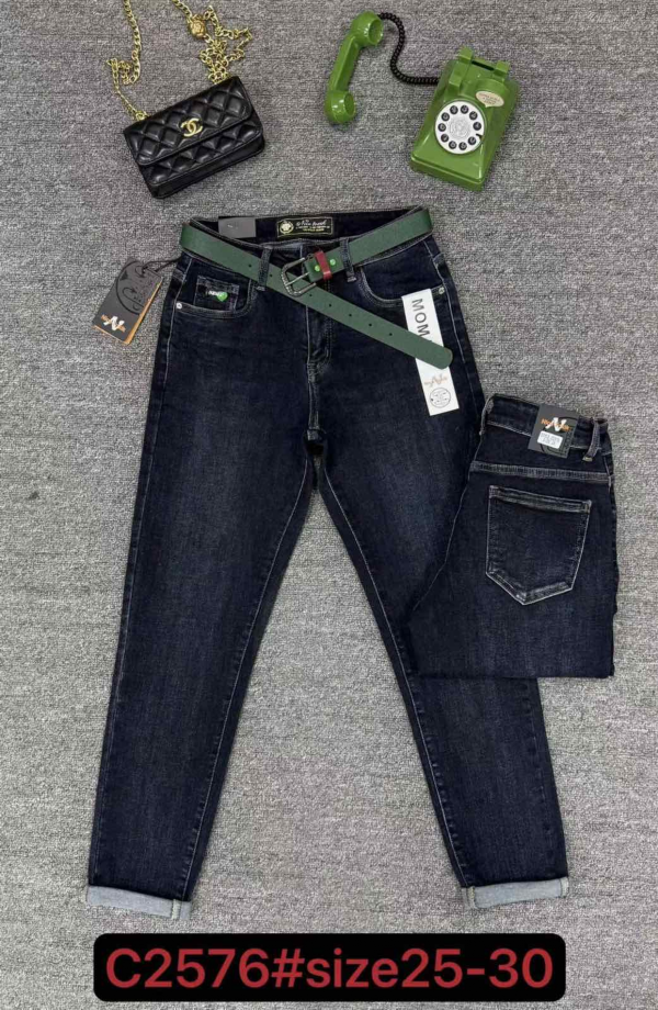 Spodnie damskie jeansy Roz 25-30, 1 Kolor Paczka 10 szt
